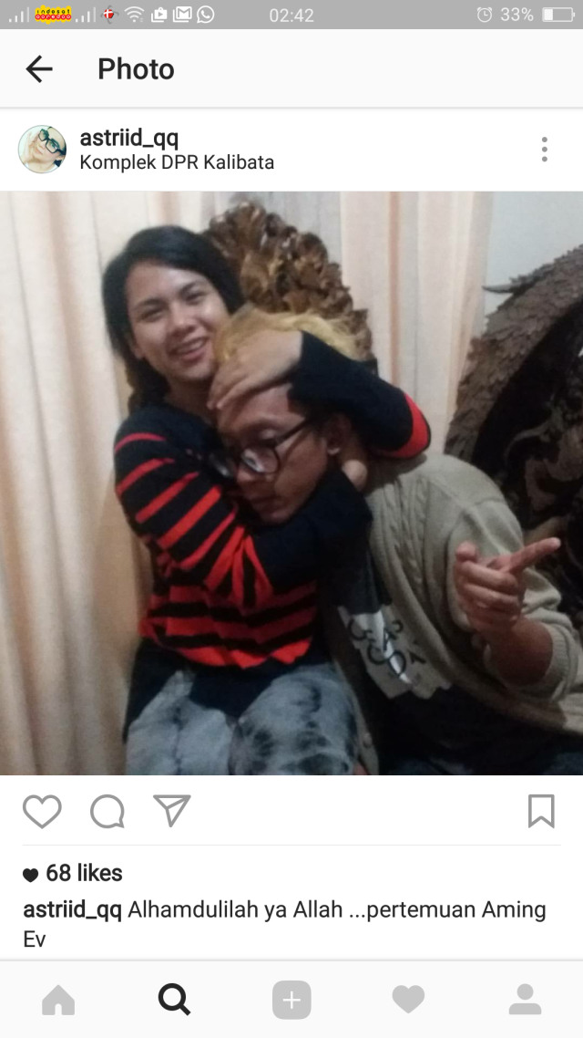 Aming dan Evelyn rujuk kembali (Foto: Doc. Instagram: @astriid_qq )