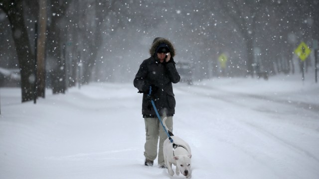 Badai salju di New York. (Foto: Reuters/Mike Segar)
