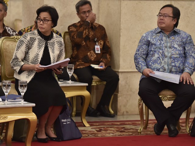 Sri Mulyani dan Bambang Brodjo (Foto: Puspa Perwitasari/ANTARA)