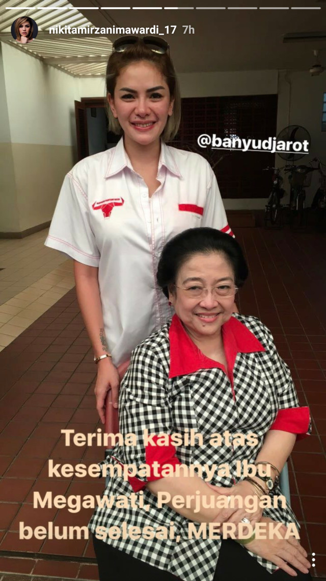 Nikita bersama Megawati (Foto: Instagram @nikitamirzanimawardi_17)