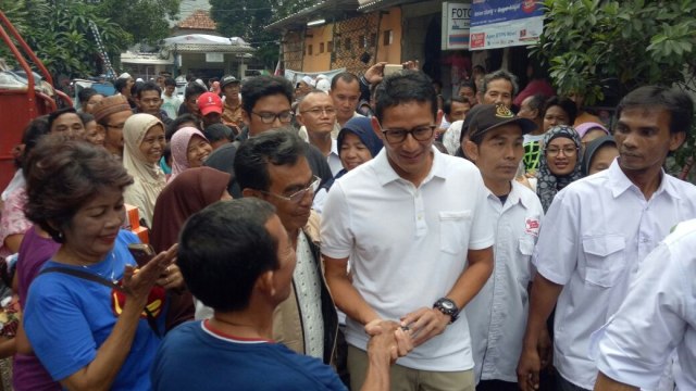 Sandiaga Kampanye di Gambir (Foto: Mustaqim Amna/kumparan)