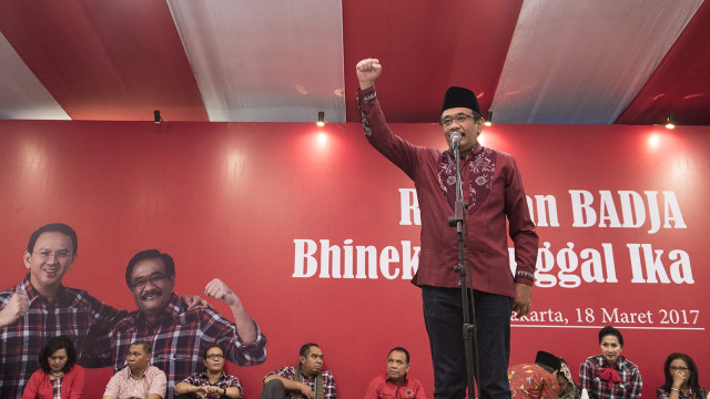 Djarot di Deklarasi Relawan Badja. (Foto: Antara/M Agung Rajasa)