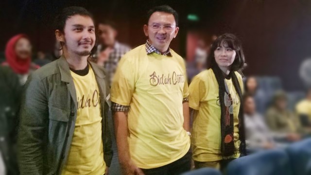 Dimas Aditya, Ahok dan sang istri. (Foto: Nikolaus Harbowo/kumparan)