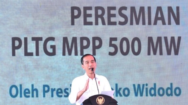 Peresmian PLTG oleh Presiden Joko Widodo. (Foto: Dok. Biro Pers Istana)