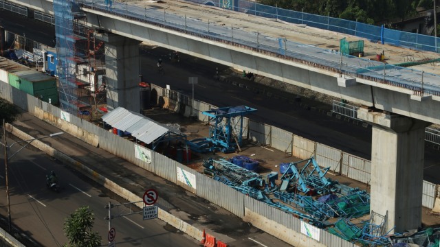 Jalur MRT koridor Lebak Bulus - bundaran HI. (Foto: Fanny Kusumawardhani/kumparan)