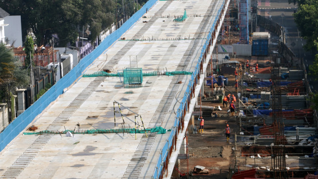 Pembangunan MRT koridor Lebak Bulus - bundaran HI. (Foto: Fanny Kusumawardhani/kumparan)