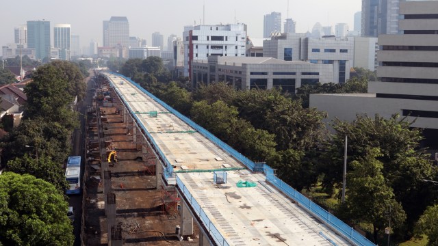 Pembangunan MRT koridor Lebak Bulus - bundaran HI. (Foto: Fanny Kusumawardhani/kumparan)