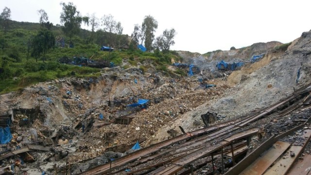 Gunung Botak setelah ditertibkan hari ini. (Foto: Istimewa)