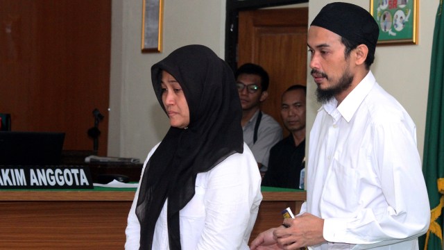 Pasutri vaksin palsu Rita dan Taufiq divonis (Foto: Risky Andrianto/ANTARA)