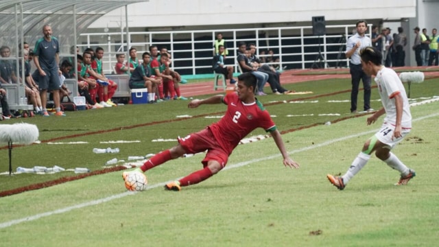Uji Tanding Timnas Indonesia U-22 vs Myanmar. (Foto: Aditia Noviansyah/kumparan)