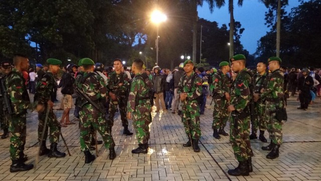 Pengemudi ojek online di depan Balai Kota Bogor. (Foto: Aditia Nugraha/kumparan)