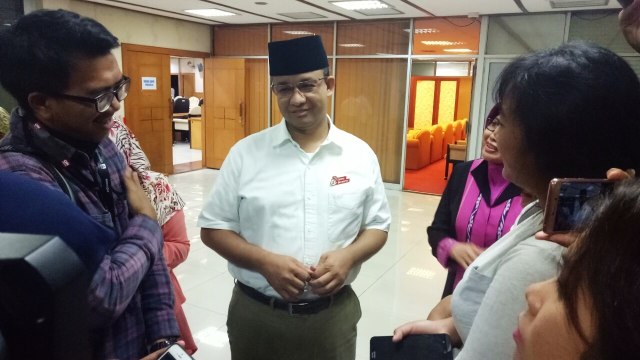 Anies Baswedan di Gedung DPR, Jakarta. (Foto: Wandha Hidayat/kumparan)