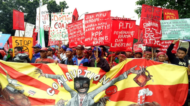 Aksi damai koalisi masyarakat sipil di KPK (Foto: David Pratama/kumparan)