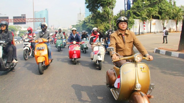 Komunitas vespa Chubby Scooter. (Foto: Dok. Chubby Scooter)