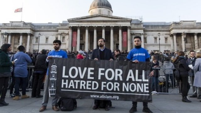 Aksi Solidaritas London Pasca Teror (Foto: Joel Ford/AFP)