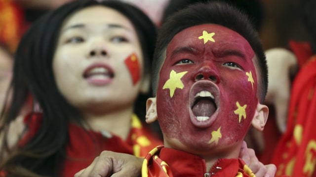 Ilustrasi suporter Liga China. Foto: AP