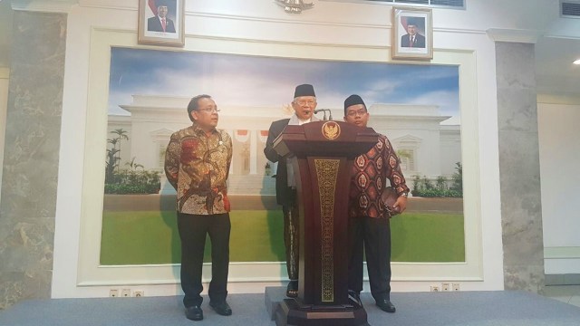 KH Ma'aruf Amin di Istana. (Foto: Yudhistira Amran Saleh/kumparan)