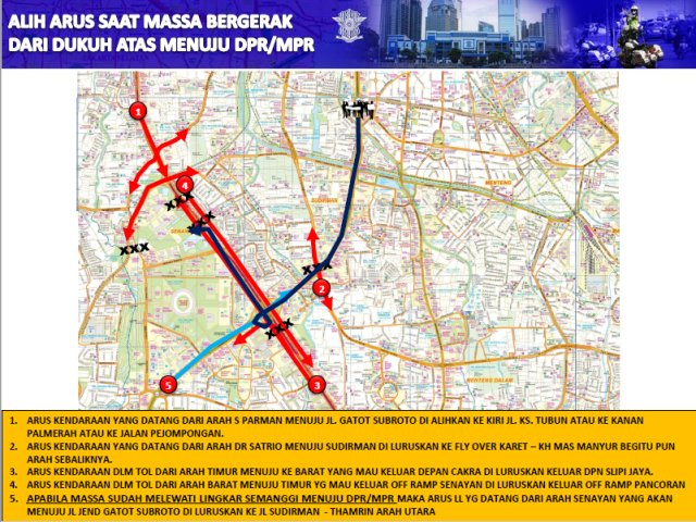 Rekayasa Lalu Lintas Demo 313 (Foto: Dok. Dirlantas Polda Metro Jaya)