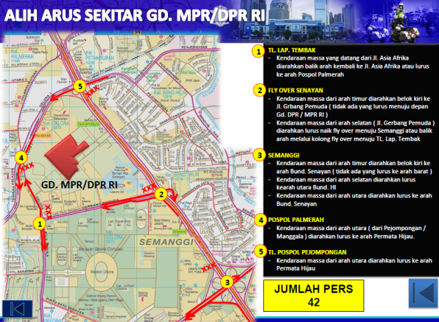 Rekayasa Lalu Lintas Demo 313 (Foto: Dok. Dirlantas Polda Metro Jaya)