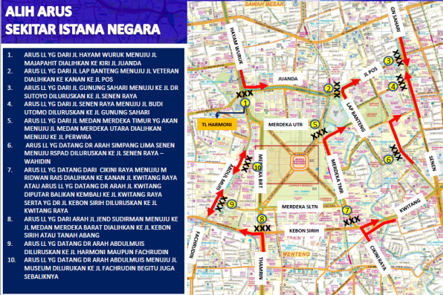 Rekayasa Lalu Lintas Demo 313 (Foto: Dok. Dirlantas Polda Metro Jaya)