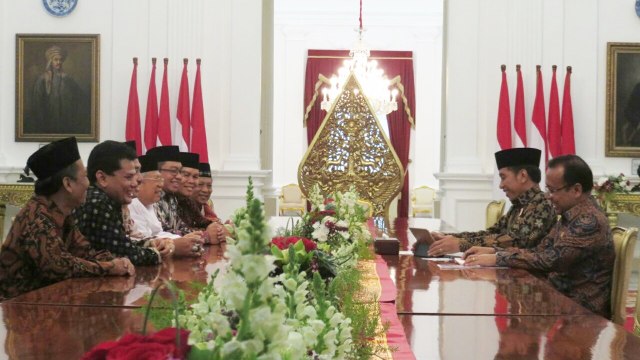 Pengurus MUI bertemu Jokowi di Istana Foto: Yudhistira Amran Saleh/kumparan