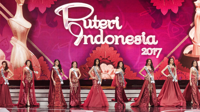 Sebelas besar Puteri Indonesia 2017 (Foto: Agung Rajasa/Antara)