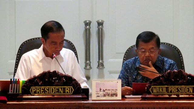 Jokowi dan JK dalam ratas Idul Fitri (Foto: Yudhistira Amran/kumparan)