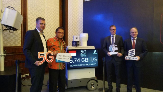 Demo jaringan 5G dari Ericsson di Indonesia. (Foto: Jofie Yordan/kumparan)