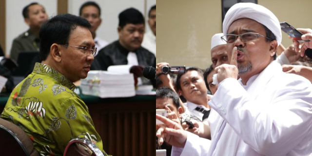 Ahok dan Habib Rizieq (Foto: Aditia Noviansyah/kumparan)