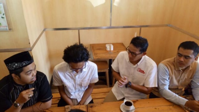 Sandiaga Uno di Ropisbak Ghiffari  (Foto: Amanaturrosyidah/kumparan)