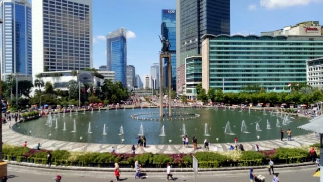 Suasana di Bundaran HI. (Foto: Ainul Qalbi/kumparan)