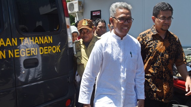 Buni Yani di Kejari Depok (Foto: Indrianto Eko Suwarso/Antara)