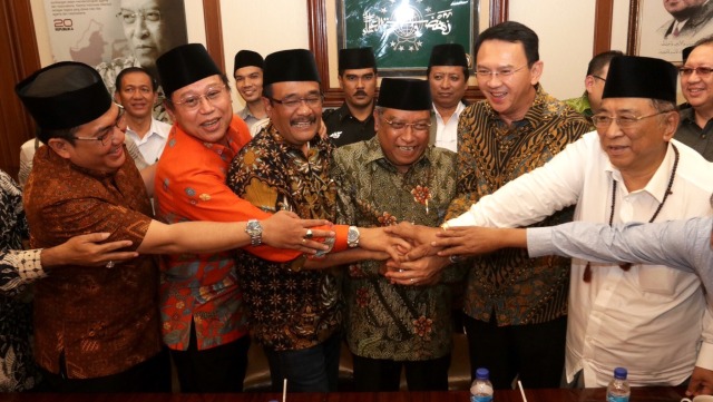 Ahok - Djarot bersama PBNU. (Foto: Fanny Kusumawardhani/kumparan)