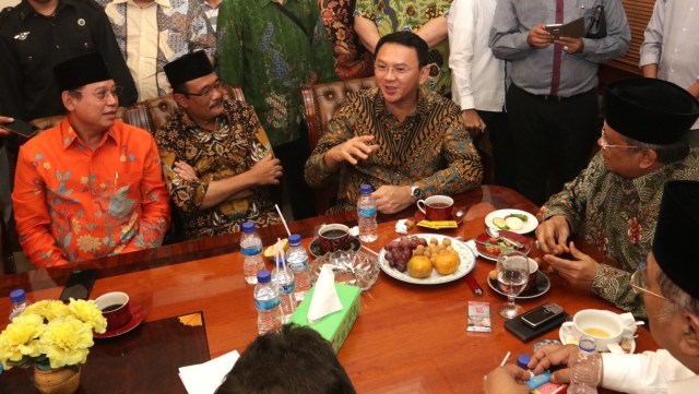 Ahok dan Djarot kunjungan ke PBNU. (Foto: Fanny Kusumawardhani/kumparan)