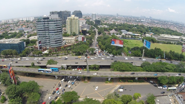 Jalan Gatot Subroto dari udara (Foto: Aditia Noviansyah/kumparan)