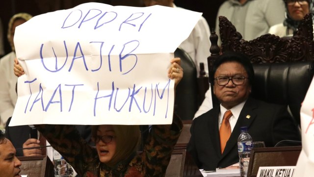 Sidang Paripurna DPD diwarnai interupsi  (Foto: Fanny Kusumawardhani/kumparan)