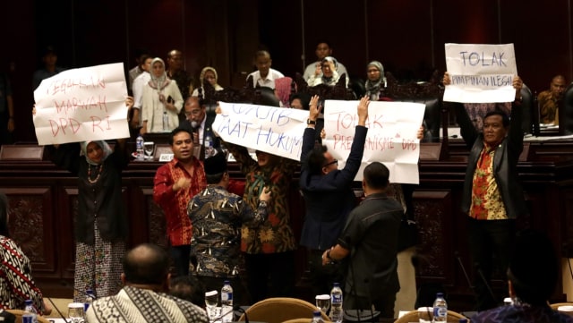 Sidang Paripurna DPD diwarnai interupsi (Foto: Fanny Kusumawardhani/kumparan)