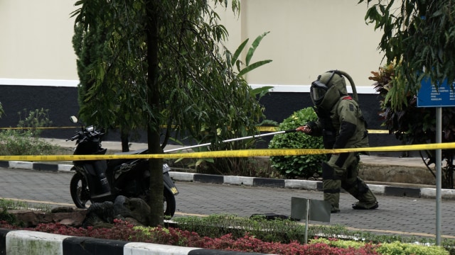 Motor pelaku penyerangan Polres Banyumas (Foto: Idhad Zakaria/ANTARA)