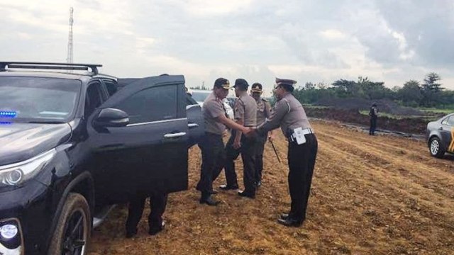 Kunker kesiapan Tol Gandulan Pemalang  (Foto: instagram/satlantasrespemalang)