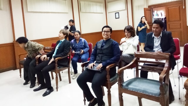 Sidang perceraian Aming dan Evelyn. (Foto: Mustika Sari/kumparan)