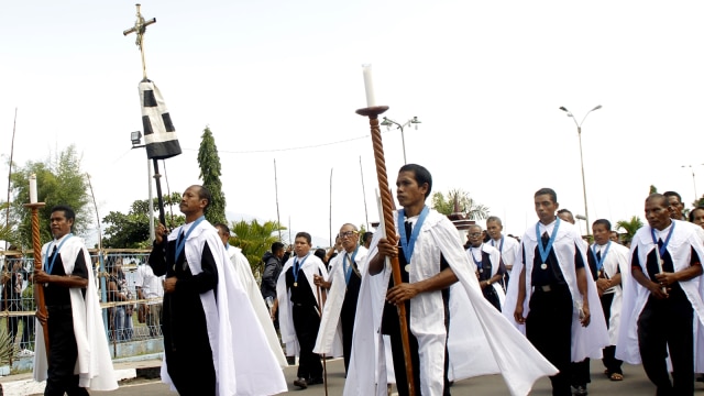 Jumat Agung di Larantuka. (Foto: Antara/Kornelis Kaha)