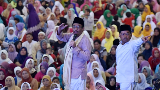 Djarot Hadiri Jakarta Bershalawat. (Foto: Antara/Wahyu Putro A)