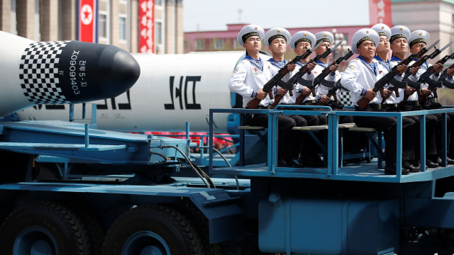 Ilustrasi Tentara Korea Utara. Rudal terbaru Korea Utara Foto: REUTERS/Damir Sagolj
