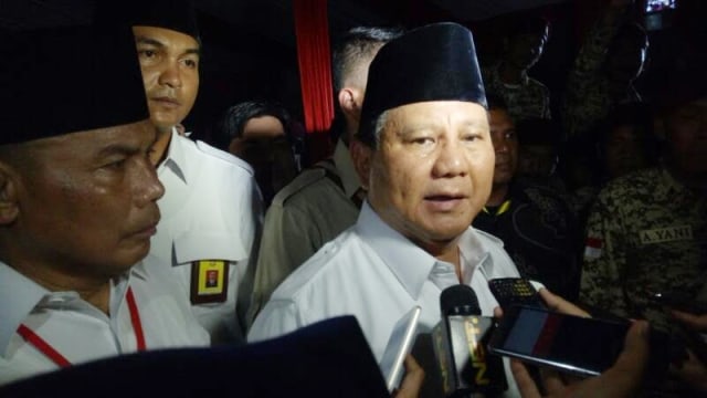 Prabowo di TMII. (Foto: Fahrian Saleh/kumparan)