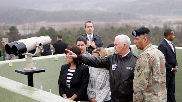 Wakil Presiden AS Mike Pence di Korea Selatan. (Foto: Reuters/Kim Hong-Ji)