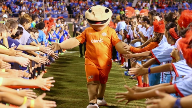 Maskot Puerto Rico FC, Kiko El Coqui. (Foto: Puerto Rico FC)