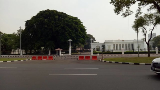 Suasana di depan Istana Presiden. (Foto: Ela Nurlaela/kumparan)