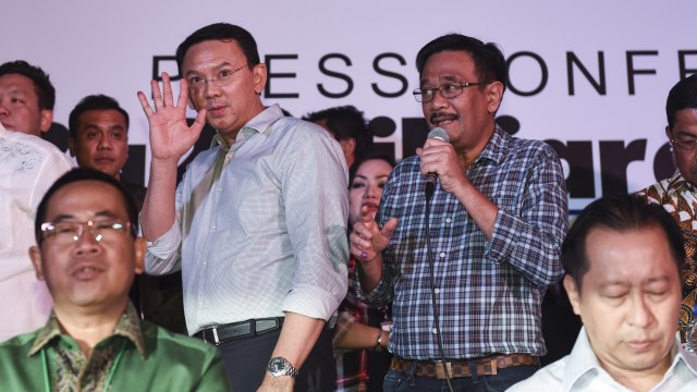 Ahok-Djarot legawa menerima kekalahan (Foto: Hafidz Mubarak A/ANTARA)