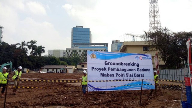 Pembangunan gedung Bareskrim Polri (Foto: David Pratama/kumparan)