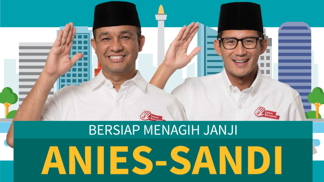 Infografis Janji-janji Anies-Sandi (Foto: Bagus Permadi/kumparan)